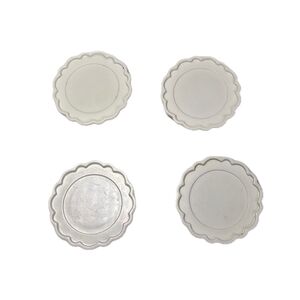4 Vintage 1999 Fisher Price Loving Family Celebrations Dining Room White Plates